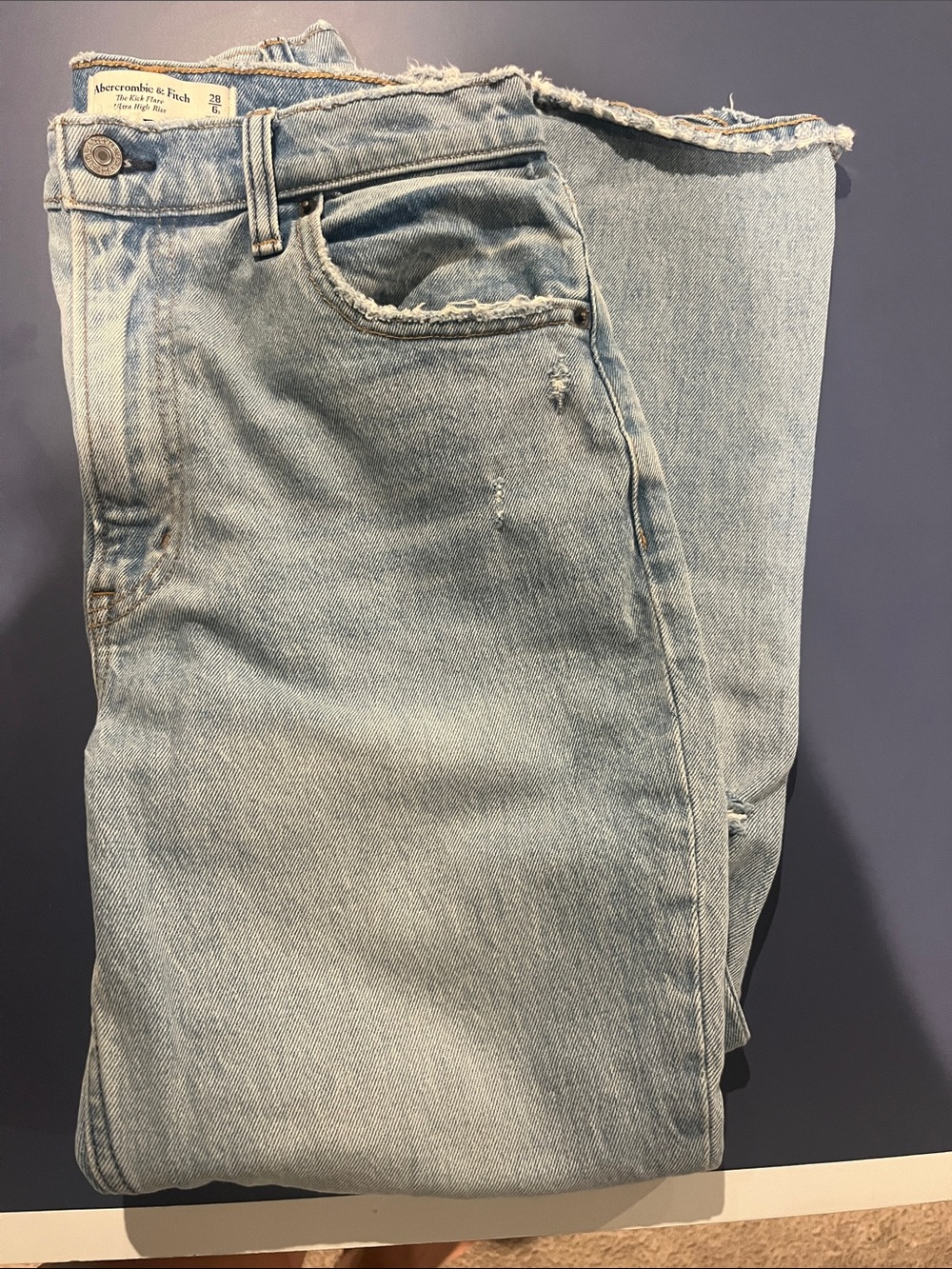 Abercrombie & Fitch Light Wash Flare Jeans - Picture 4 of 4